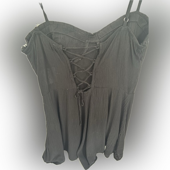 UK2LA Black Lace-Up Romper Small - Picture 7 of 7